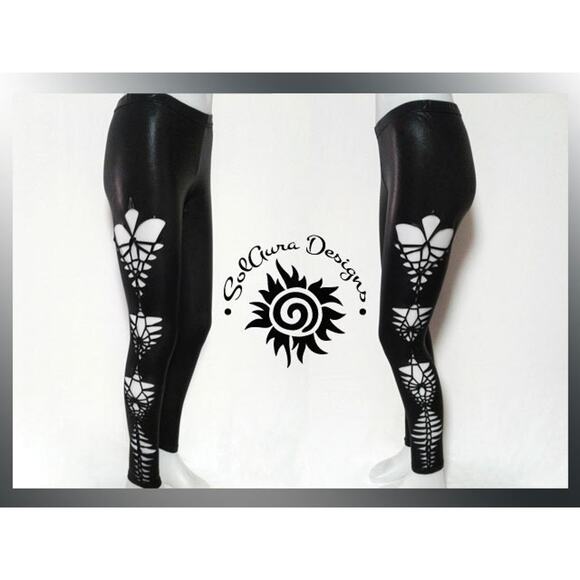 ROCKSTAR - MEDIUM/LARGE - Junior/Women's Super Sexy Cut and Weaved leggings - Picture 2 of 8